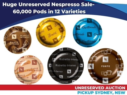 Huge Unreserved Nespresso Sale- 60,000 Pods in 12 Varieties | New Stock | Pick Up Sydney CBD