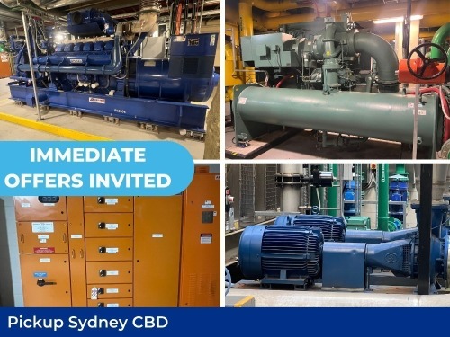 Immediate Offers Invited - Gensets 1250kVa-1650kVa, Chillers, Switchboards, Pumps - Site Closure - Sydney CBD